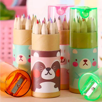 2PCS Bear-Themed Colored Pencils – Cute &amp; Vibrant Set for Students &amp; Office