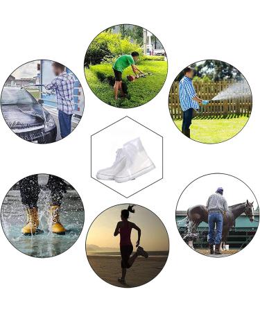 Rain Boot Shoe Covers - PVC Rubber Sole Overshoes Protectors for Cycling Camping Travel