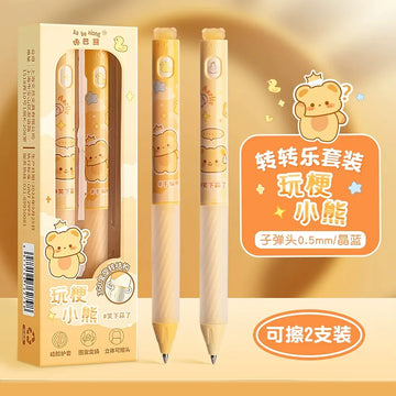 Crystal Panda Spin Pens Eraseable Set - Set of 2 Pens - Skin