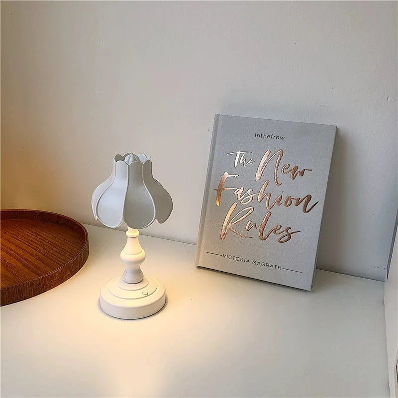 Dreamy Lotus Glow Night Light - White