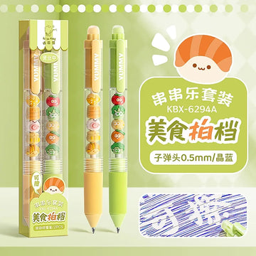 Fun Beads Eraseable Thermal Gel Pens - Set of 2 Pens - Green Orange