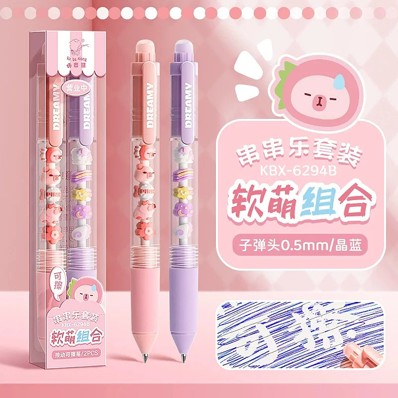 Fun Beads Eraseable Thermal Gel Pens - Set of 2 Pens - Purple Pink