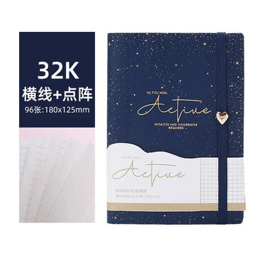 Moonlight Lagoon Sparkle Notebook [horizontal line + dot matrix]