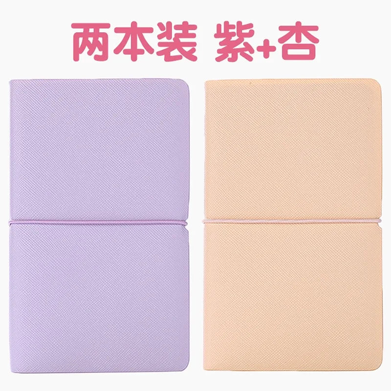 Twin Pack Tie-Strap Notebooks in Cream & Taro Magic