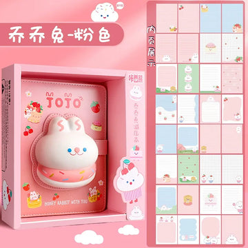 Super Cute Girls Notebook with Soft Press - Rabbit