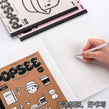 Tacotaco Notebook B5 Size - 4 Books of Fun - Brown