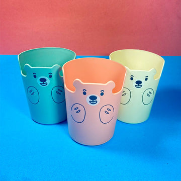 Free Bear Pen Holder – Multi-Use Desktop Organizer &amp; Phone Stand - Beige+Pink+Blue