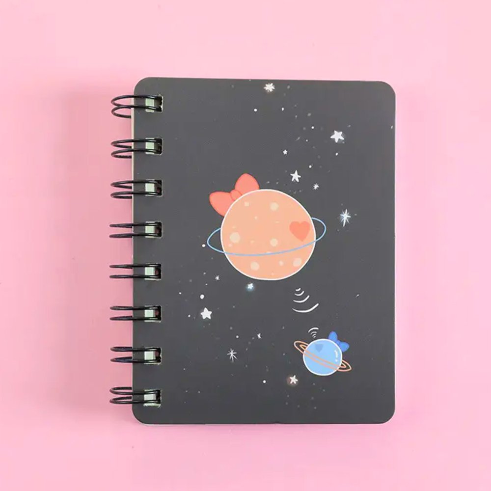 Dreamy Starry Sky Side Flip Notebook – Portable Aesthetic Memo Book