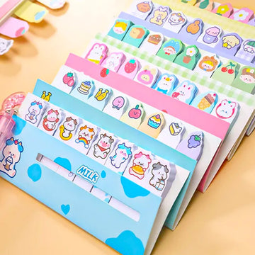 Animal Line-Up Sticky Notes – 120 Sheets Creative Memo Pads